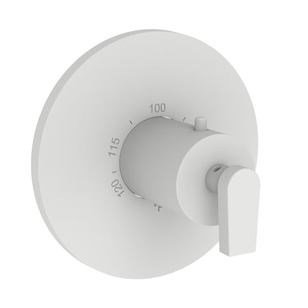 Newport Brass 3/4" Round Thermostatic Trim Plate With Handle in Matte White 3-2974TR-52
